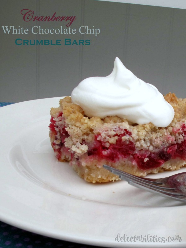 Cranberry White Chocolate Crumble Bars Cranberry White Chocolate Crumble Bars