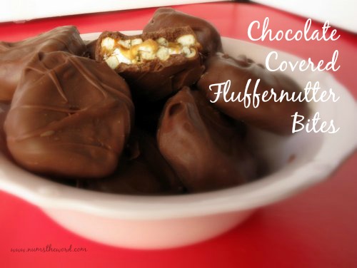 Chocolate Covered Fluffernutter Bites Chocolate Covered Fluffernutter Bites
