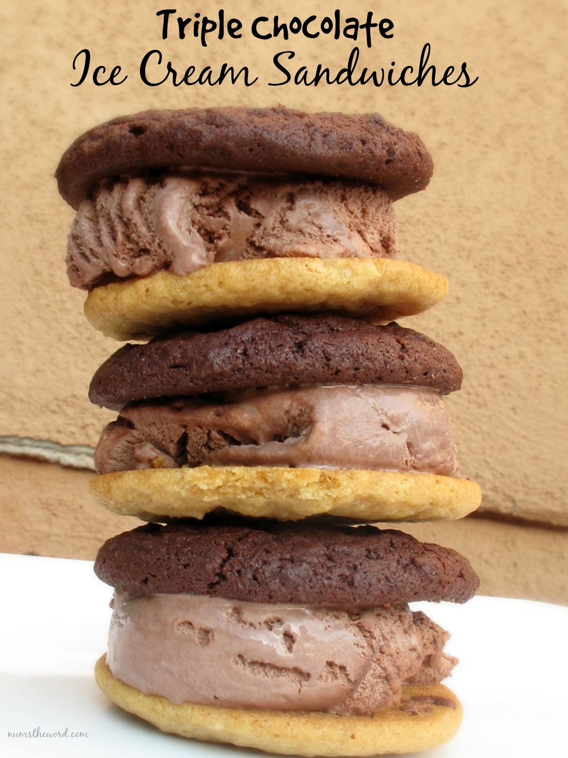 Triple Chocolate Ice Cream Sandwiches Triple Chocolate Ice Cream Sandwiches