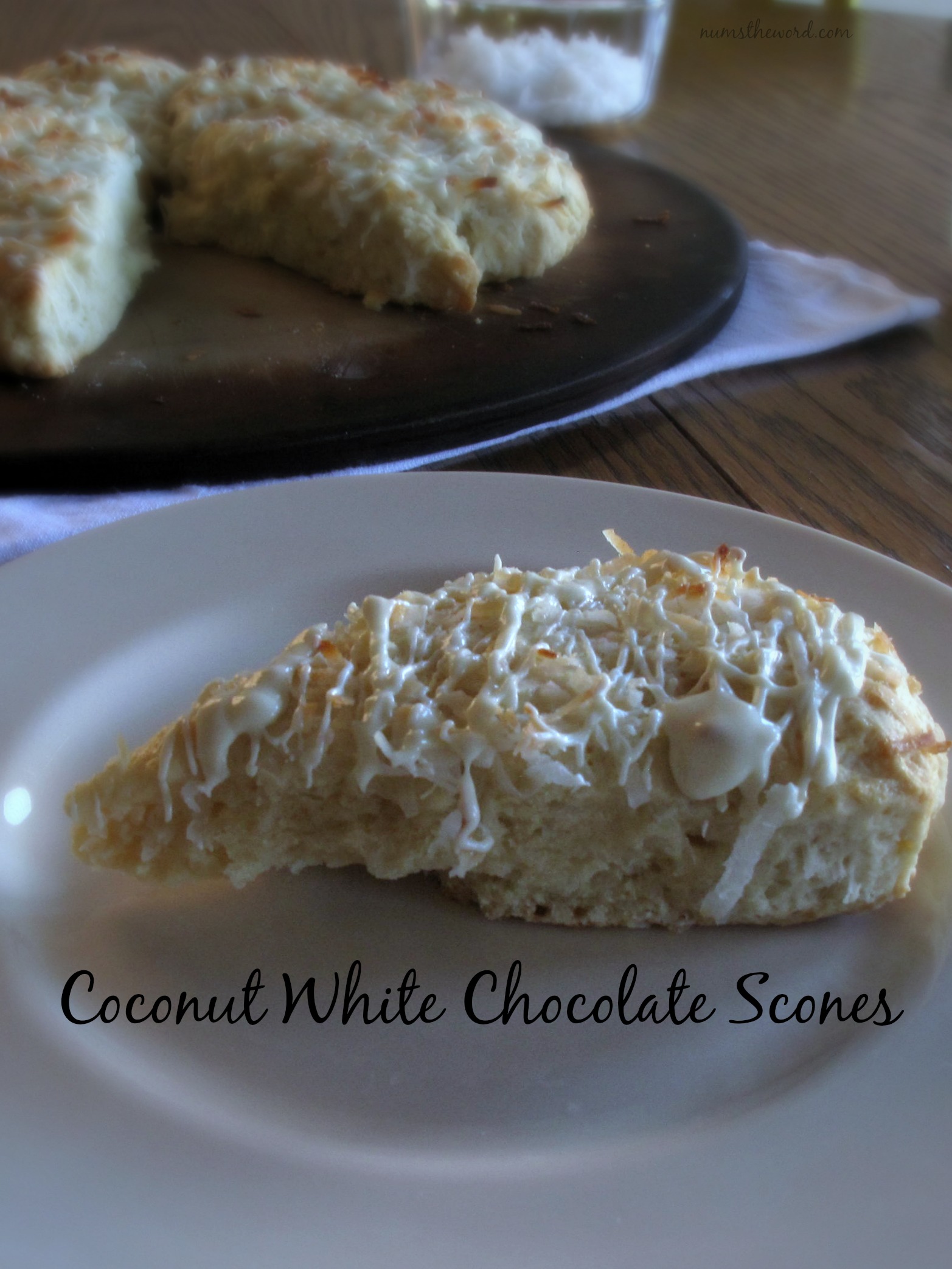 Coconut White Chocolate Scones Coconut White Chocolate Scones
