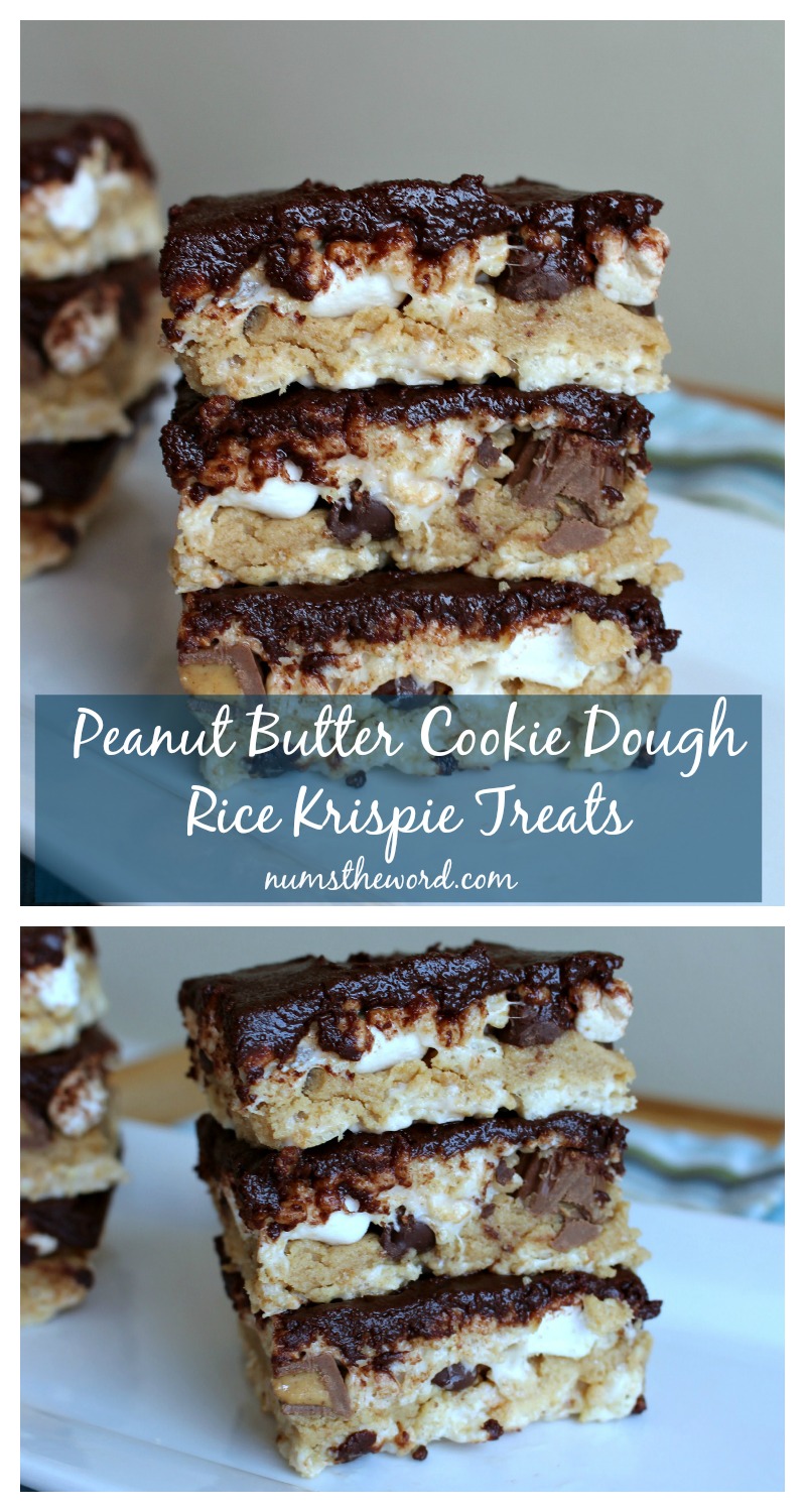 Peanut Butter Cookie Dough Rice Krispie Treats Peanut Butter Cookie Dough Rice Krispie Treats