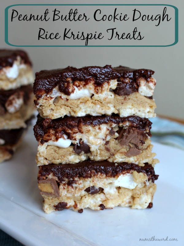 Peanut Butter Cookie Dough Rice Krispie Treats Peanut Butter Cookie Dough Rice Krispie Treats