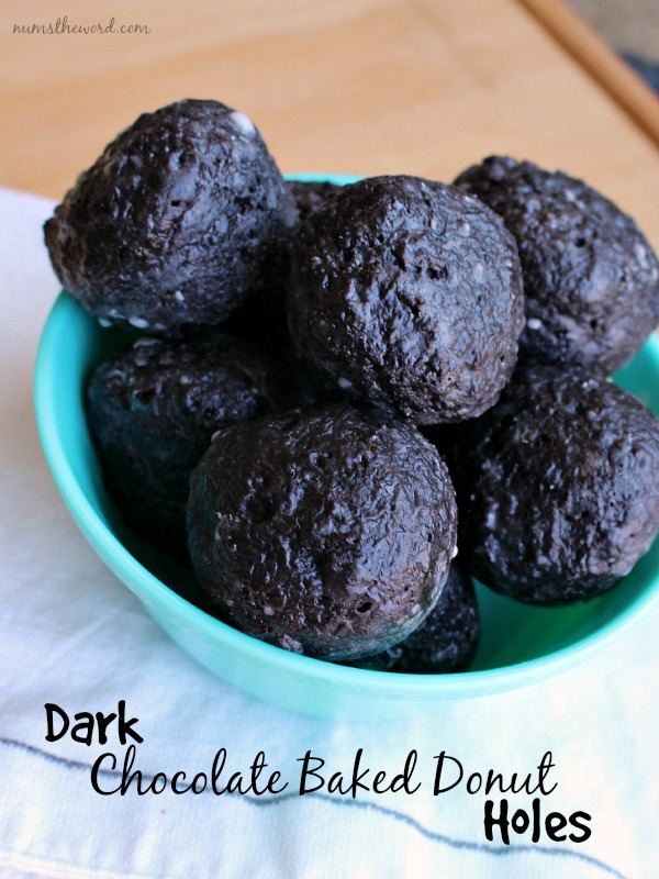 Dark Chocolate Baked Donut Holes Dark Chocolate Baked Donut Holes