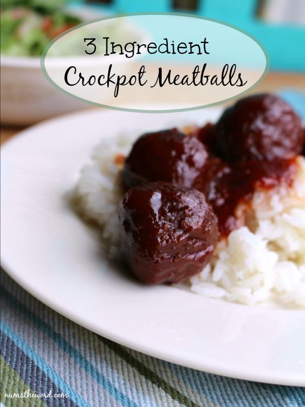 3 Ingredient Crock Pot Meatballs 3 Ingredient Crock Pot Meatballs